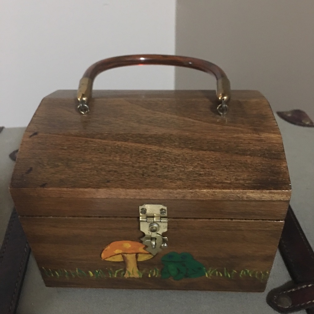 Vintage Wooden Box Purse